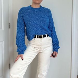 Chunky Slub Crew Neck Sweater